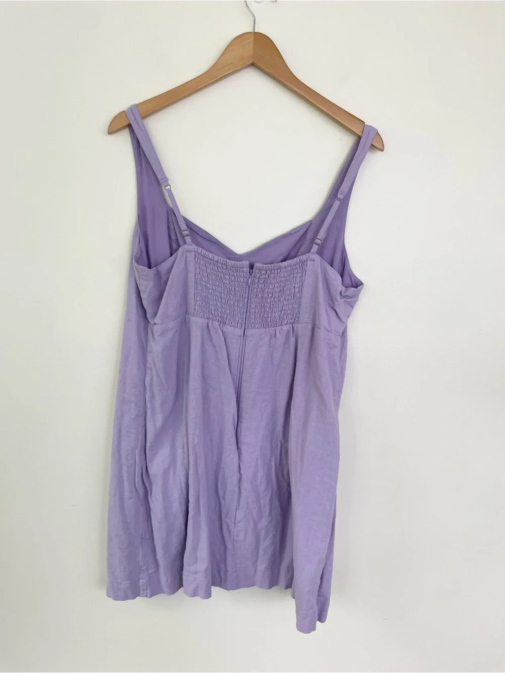 Abercrombie & Fitch Linen Blend Lilac Sweetheart Neckline Mini Dress XL Purple